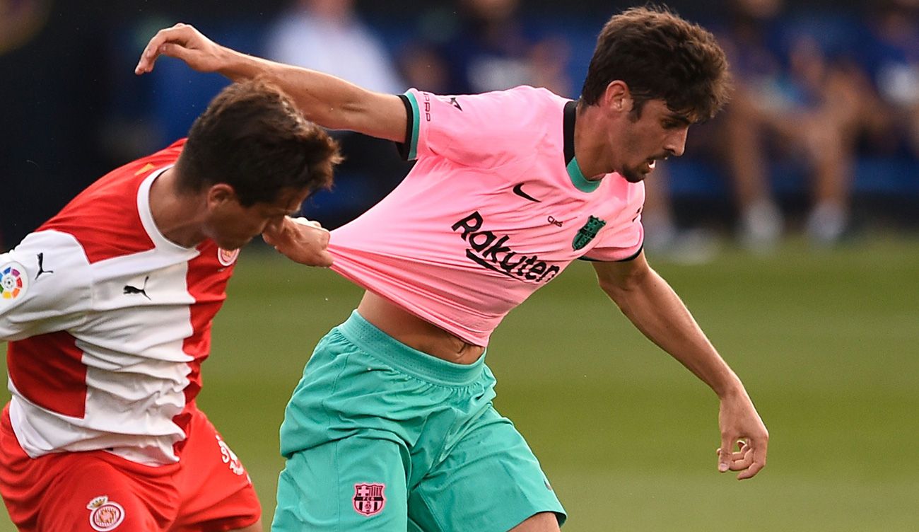 Francisco Trincao in the friendly against the Girona