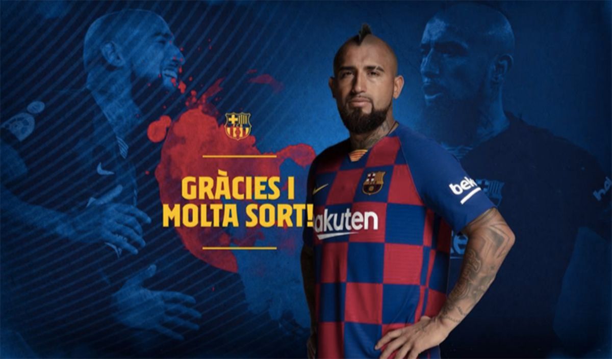 Arturo Vidal does the cases of the FC Barcelona