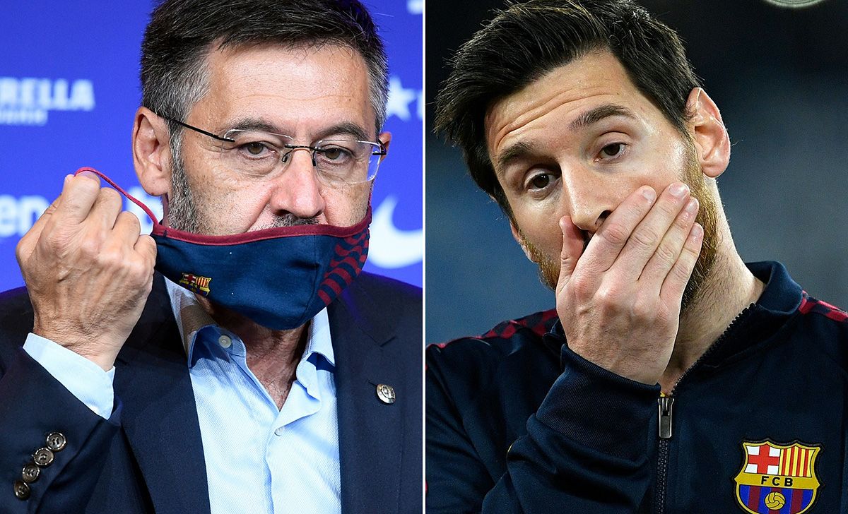 Josep Maria Bartomeu and Leo Messi, confronted since August