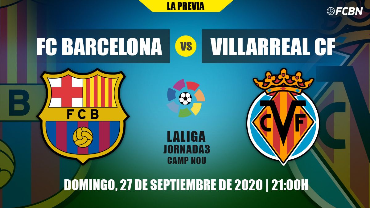 Previous of the party between the FC Barcelona and the Villarreal