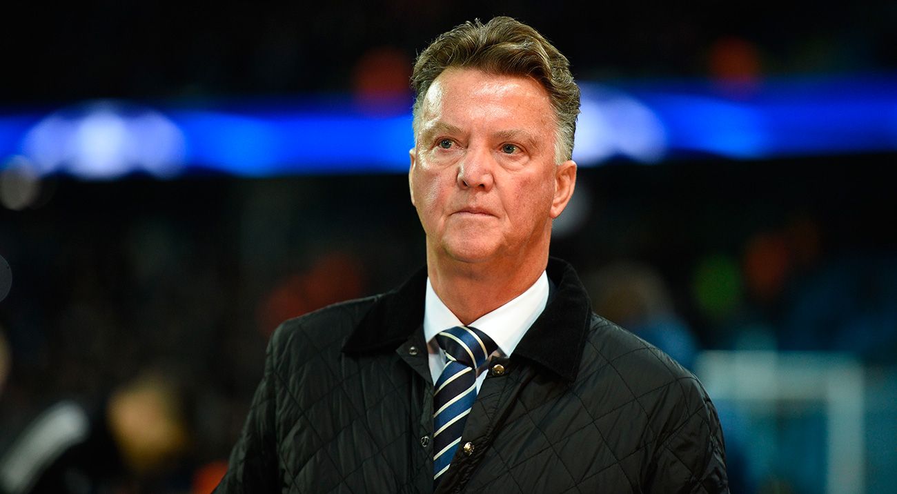 Louis van Gaal en un partido de la liga holandesa