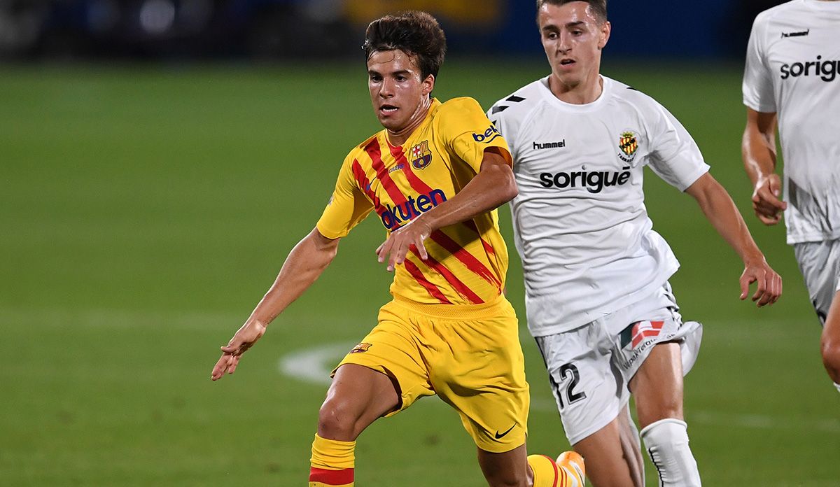 Riqui Puig en el amistoso ante el Nàstic