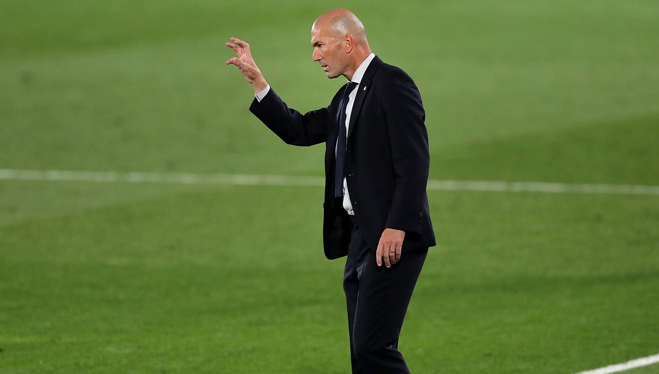 Zinedine Zidane en el Madrid-Valladolid