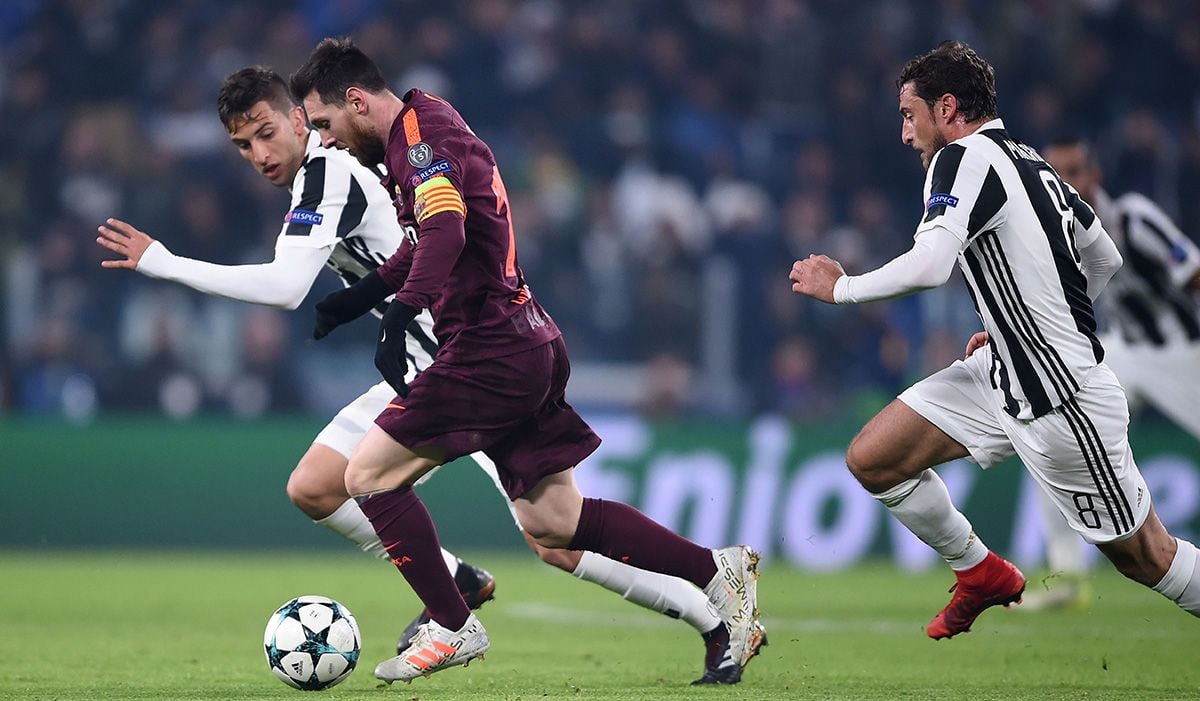 Leo Messi, durante un partido contra la Juventus de Turín