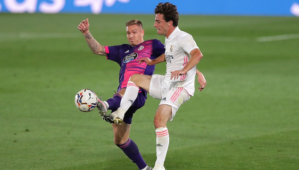 Odriozola en el encuentro ante el Valladolid