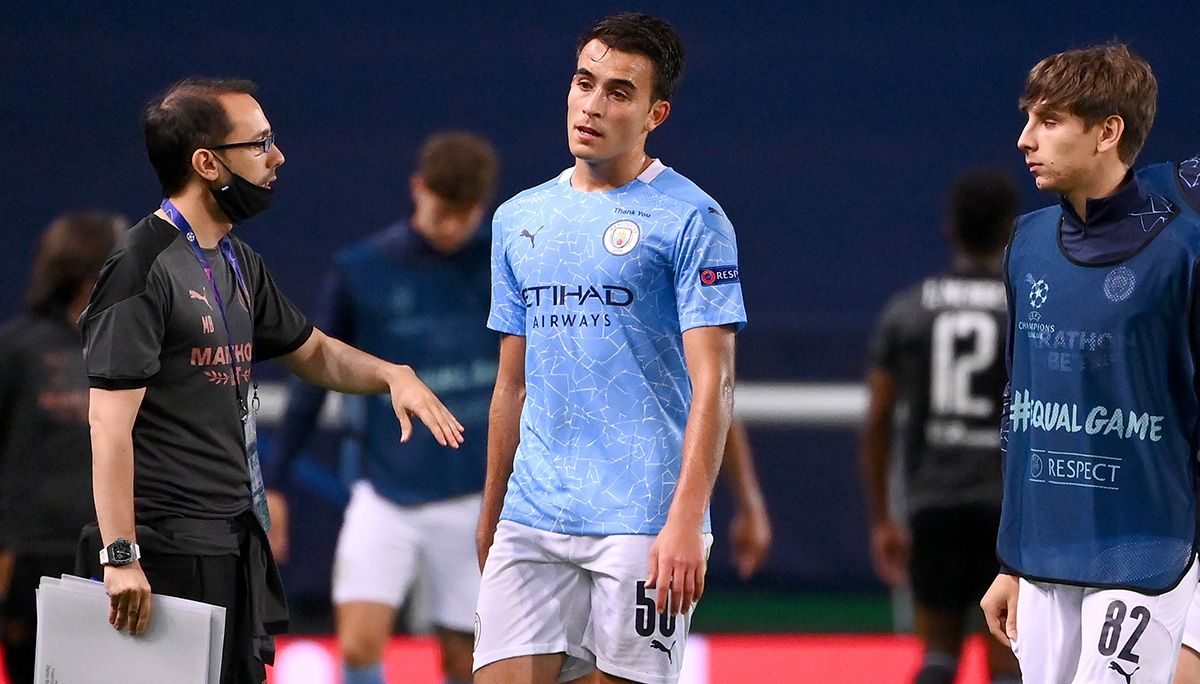 Eric García después de un partido del City