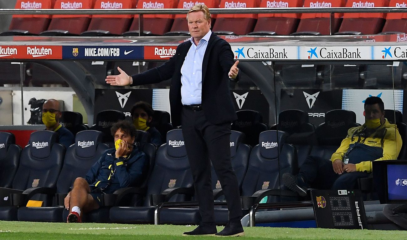 Ronald Koeman in a party of the Barça in the Camp Nou