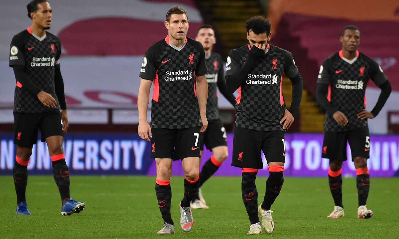 The players of the Liverpool regret  of the defeat