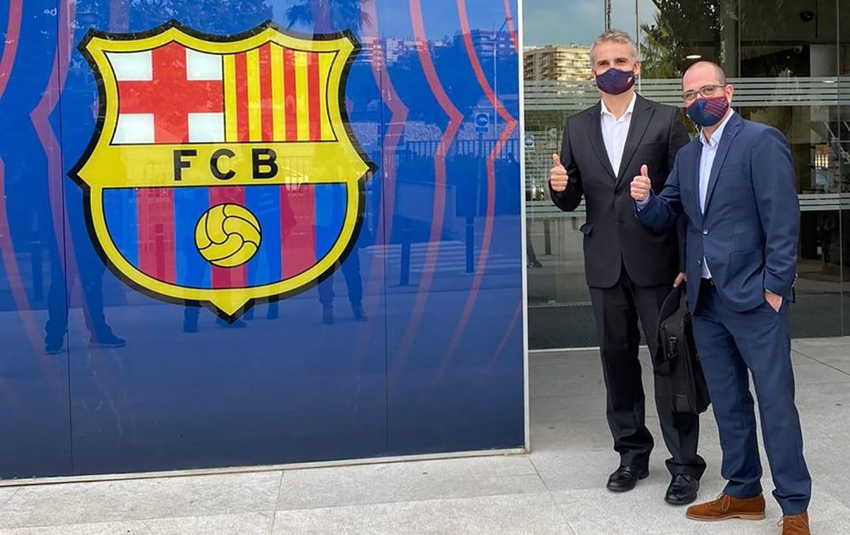 Jordi Farré en las oficinas del FC Barcelona | Twitter @JordifarreFcb