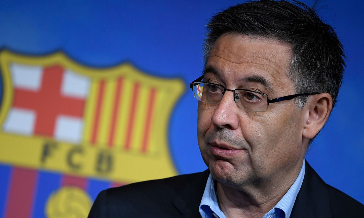 Josep Maria Bartomeu, durante una comparecencia como presidente del Barcelona