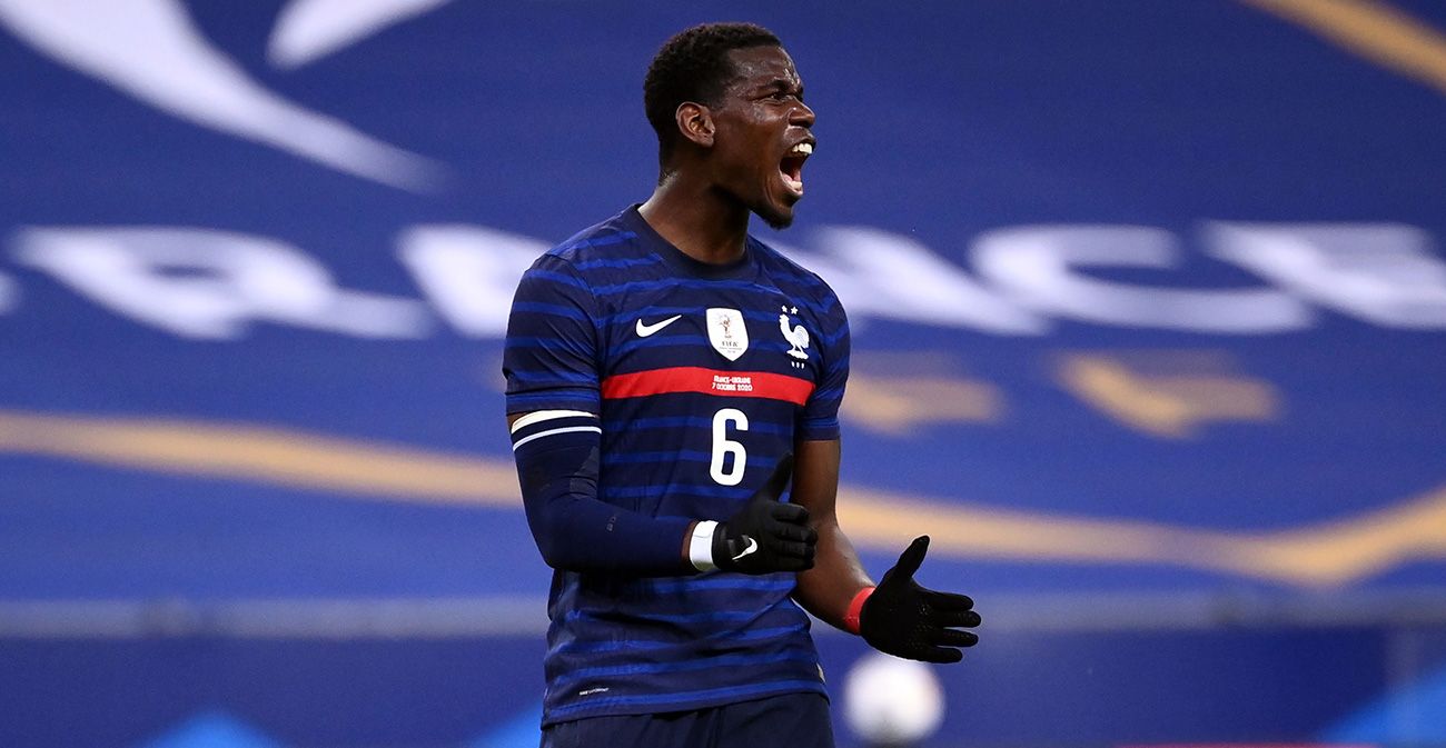 Paul Pogba se lamenta en el Francia-Ucrania