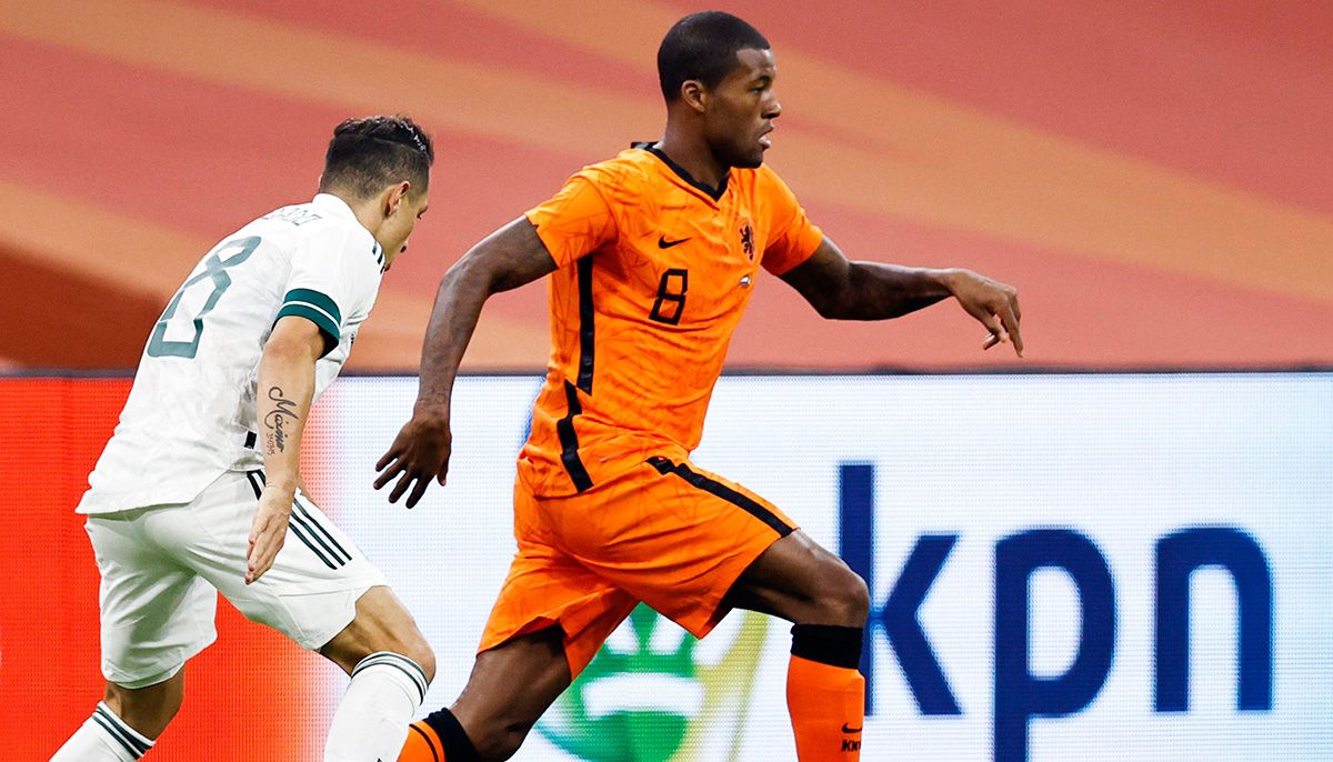 Georginio Wijnaldum en un México-Holanda