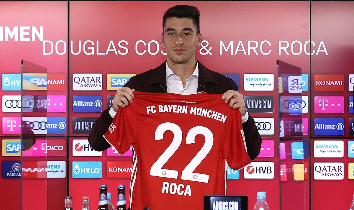 Marc Rock in his presentation with the Bayern of Munich
