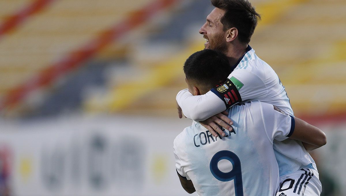Lionel Messi and Tucu Correa
