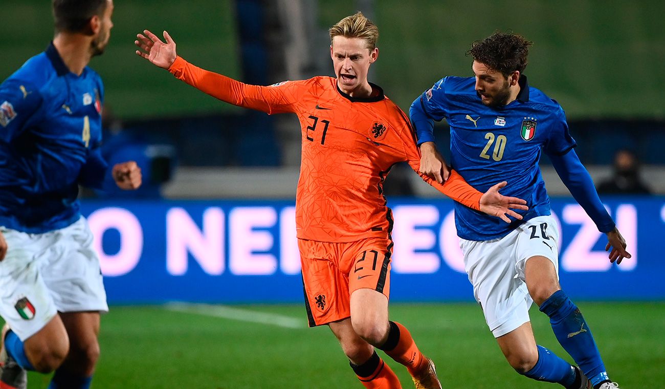 Frenkie Of Jong complains by a fault in the Italy-Holland