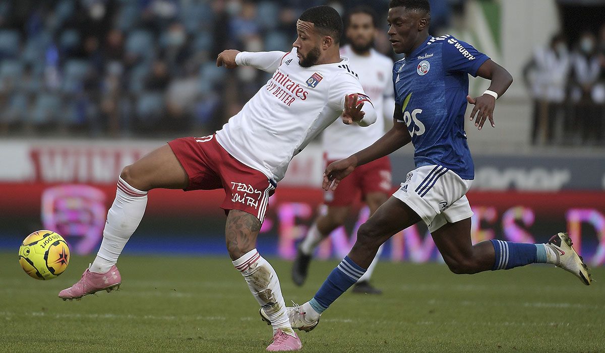 Memphis Depay With the Olympique of Lyon