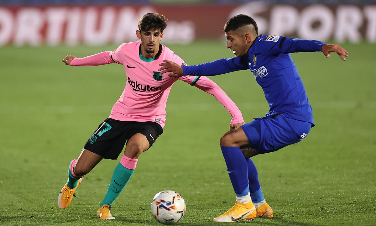 Francisco Trincao, during the match against the Getafe
