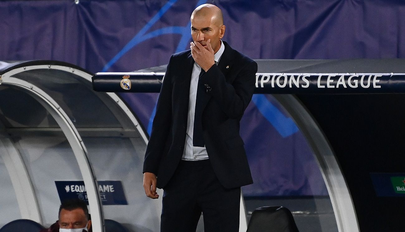 Zinedine Zidane during the Madrid-Shakhtar