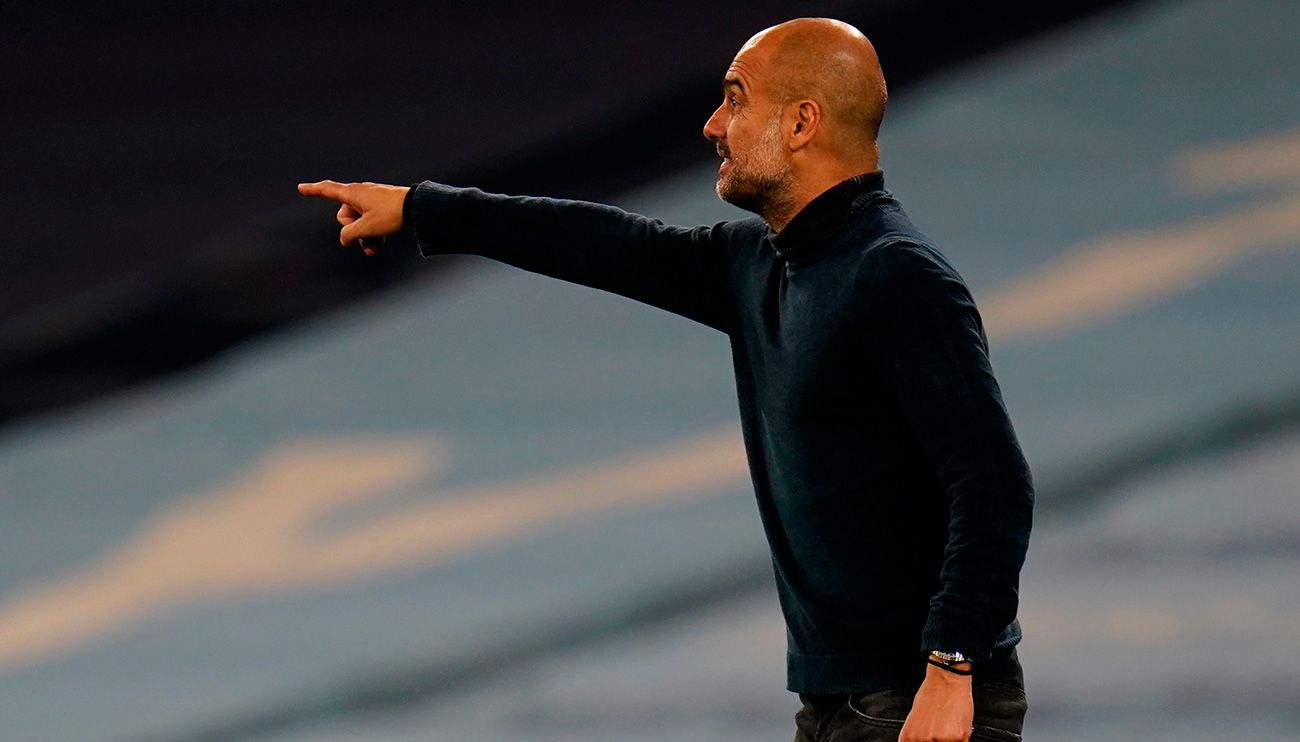 Pep Guardiola en el City-Oporto de Champions