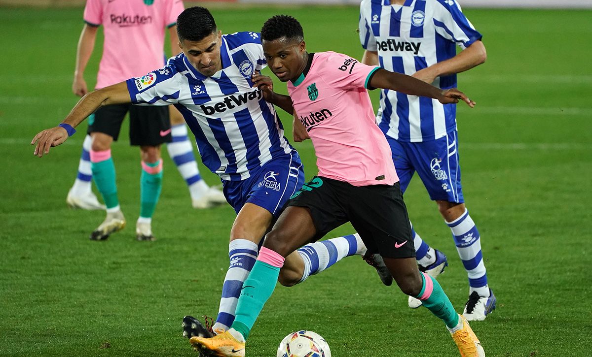 Ansu Fati, en el partido contra el Alavés