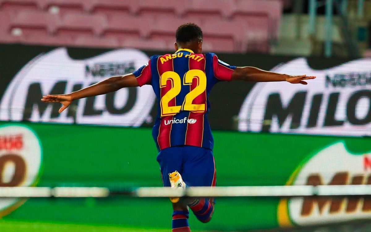 Ansu Fati, celebrando un gol | FC Barcelona