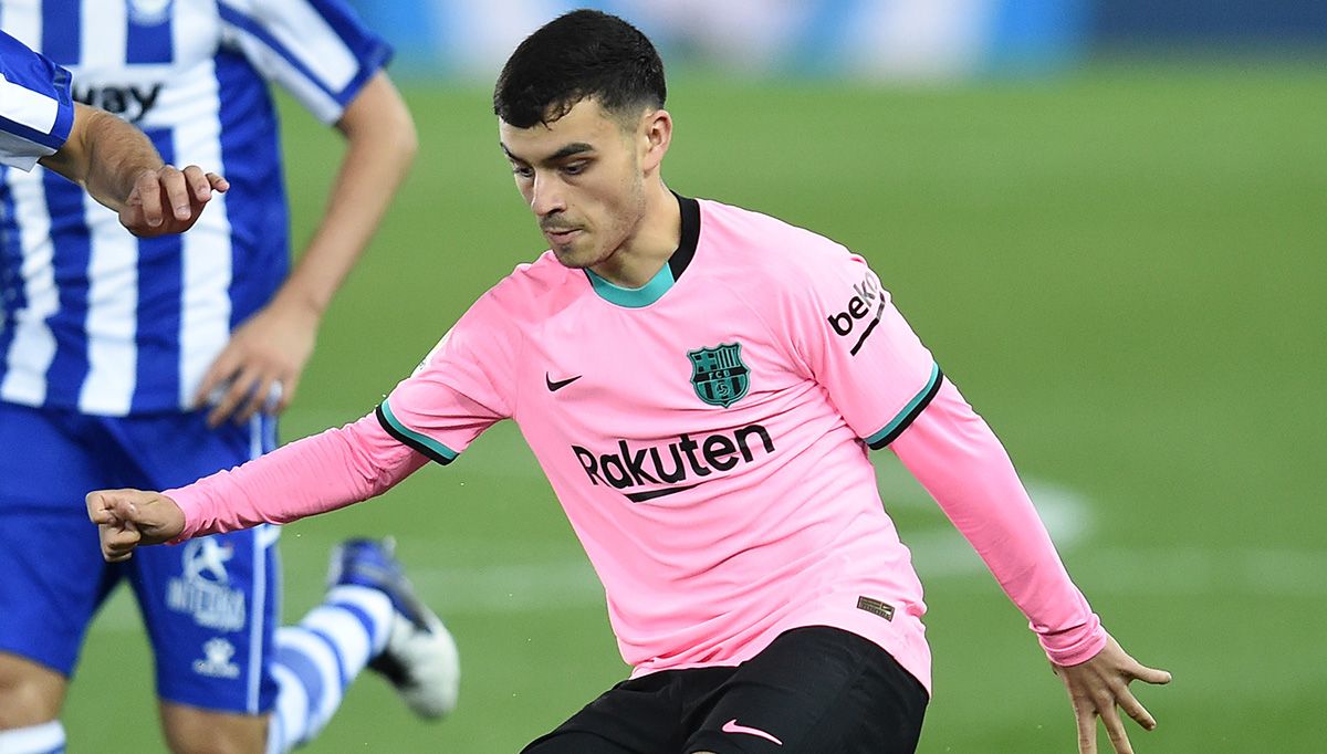 Pedri During the Alavés-FC Barcelona