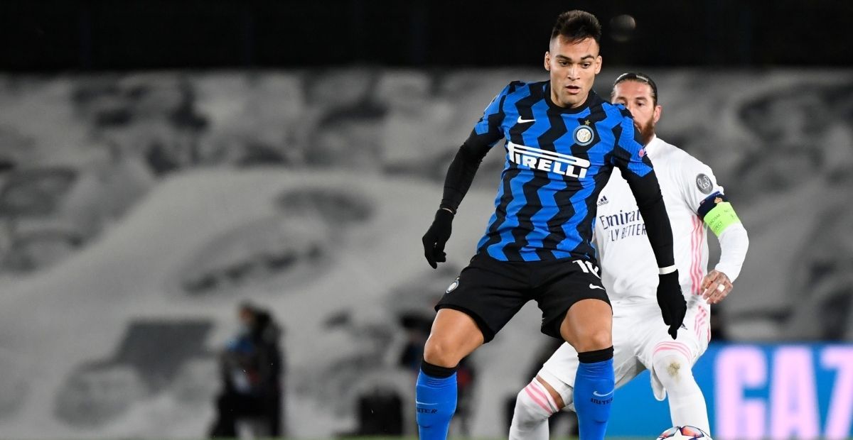 Lautaro Martínez, frente al Real Madrid en la Champions