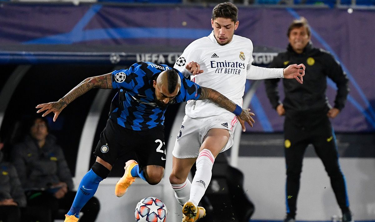 Arturo Vidal, durante el partido contra el Real Madrid