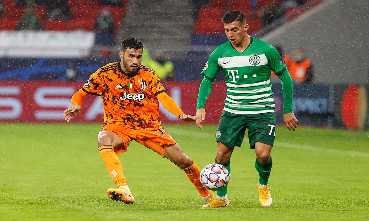 Crash between players of the Juventus and the Ferencvaros