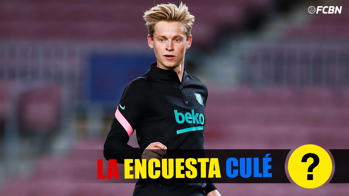 Frenkie de Jong, during a warming with the FC Barcelona this season