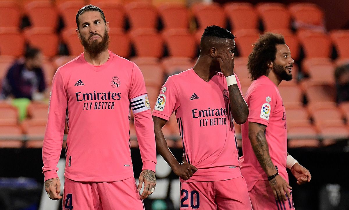 The Real Madrid, regretting a penalty signalled against