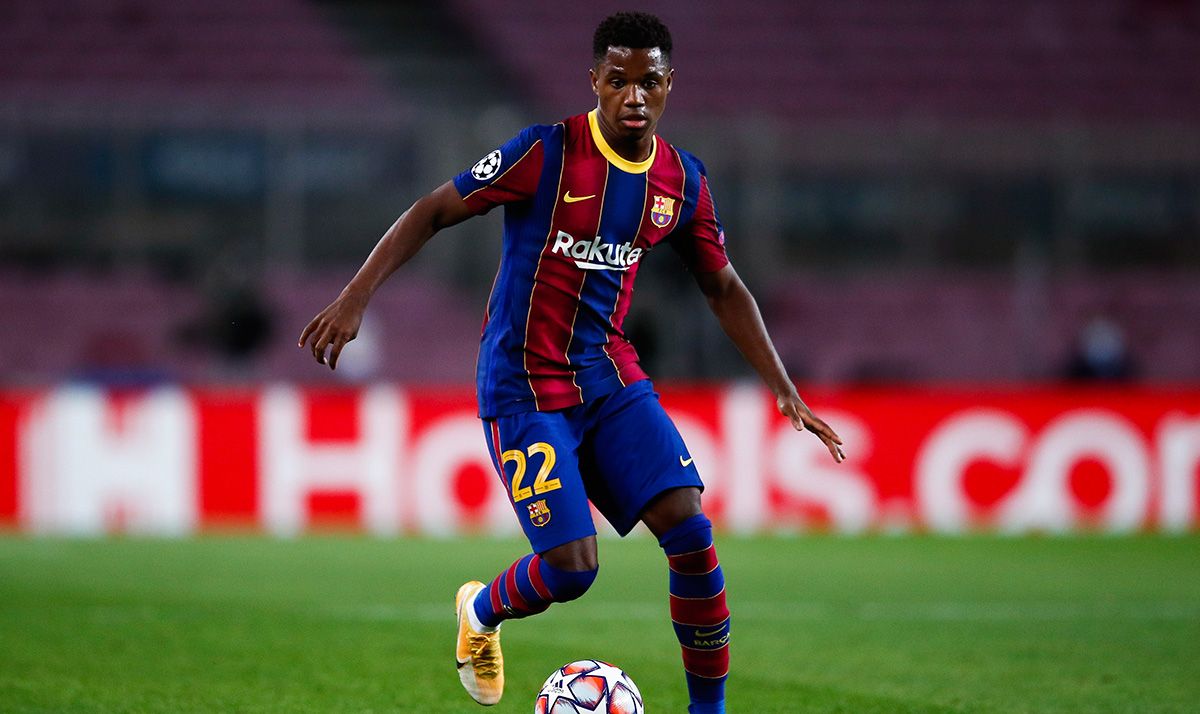 Ansu Fati, during the last match of the FC Barcelona against the Real Betis