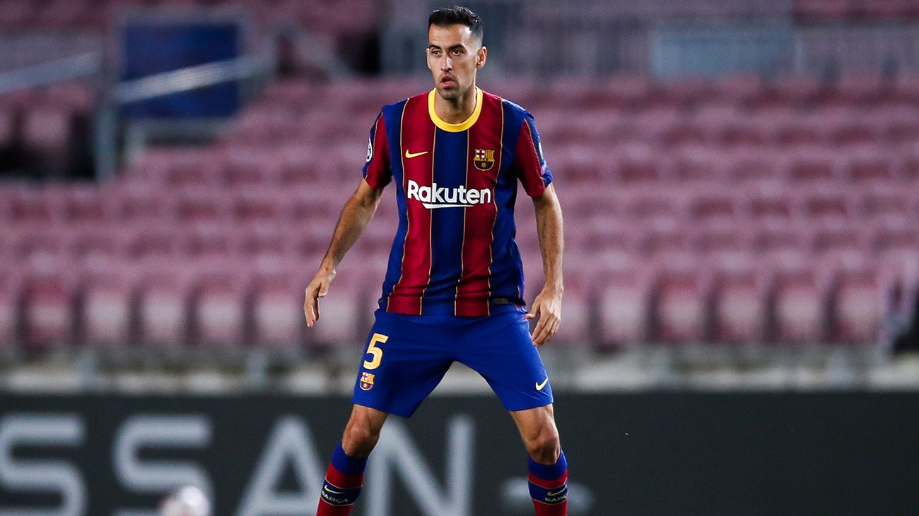 Sergio Busquets in a match of the FC Barcelona