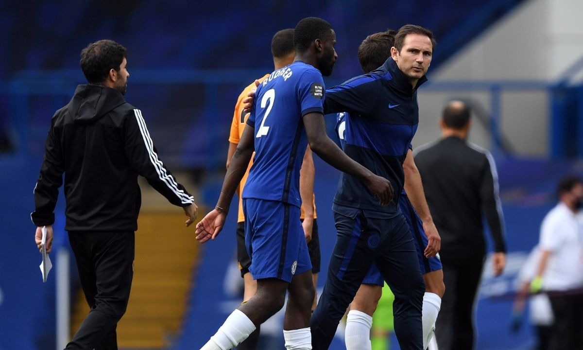 Antonio Rudiger, in a match with Chelsea