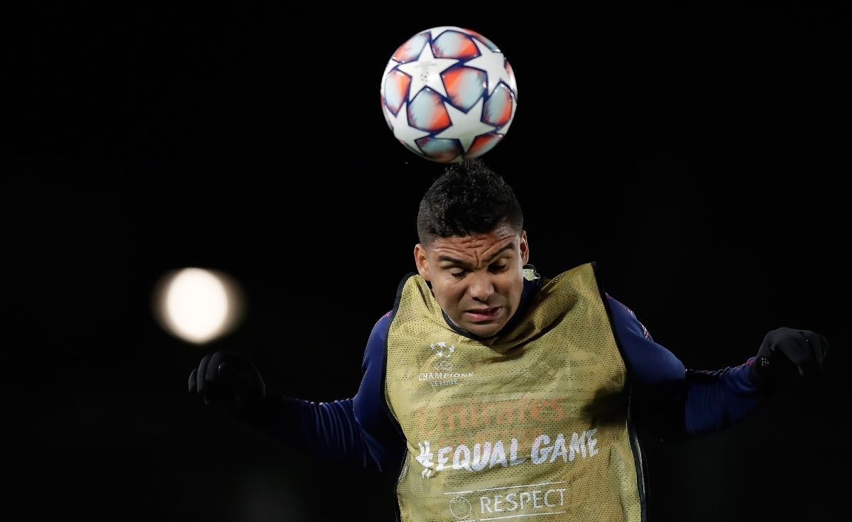 Casemiro, in a warm-up with the Real Madrid