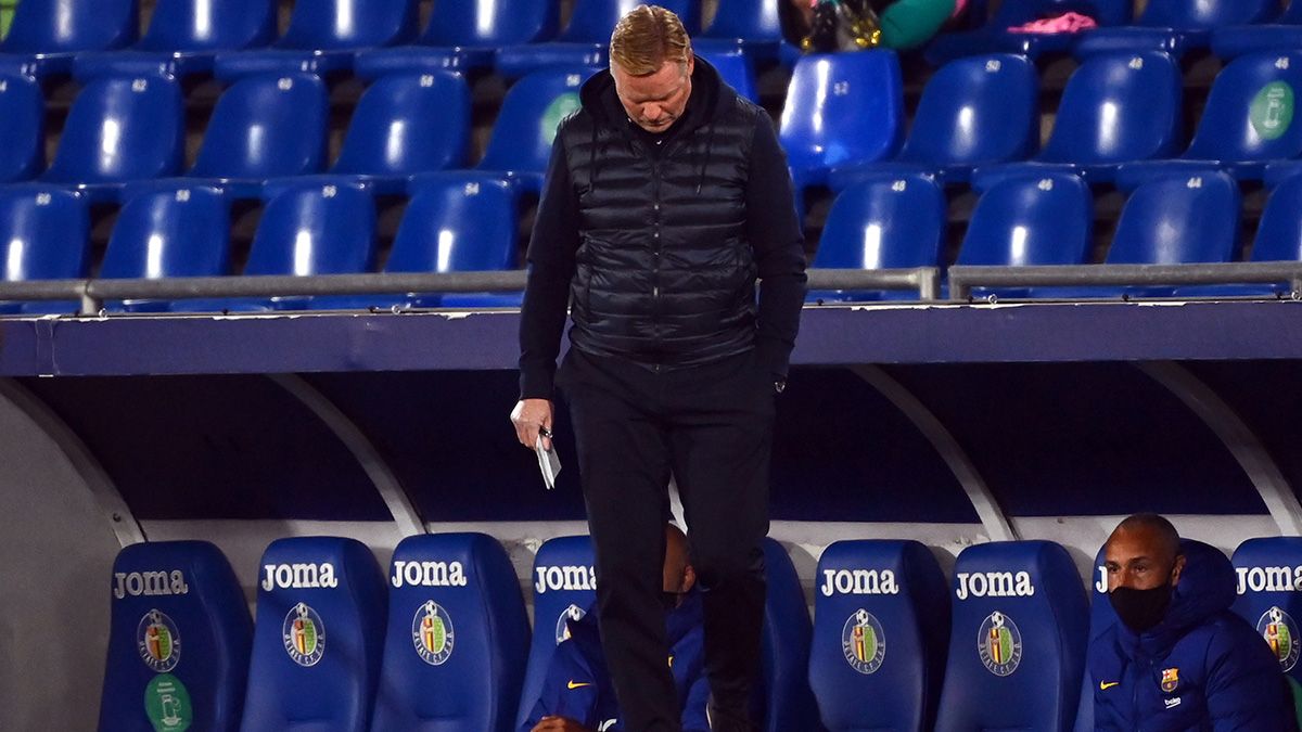 Koeman en el encuentro ante el Getafe