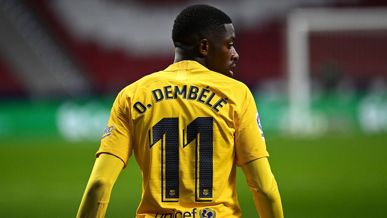 Ousmane Dembélé en el Atlético-Barça