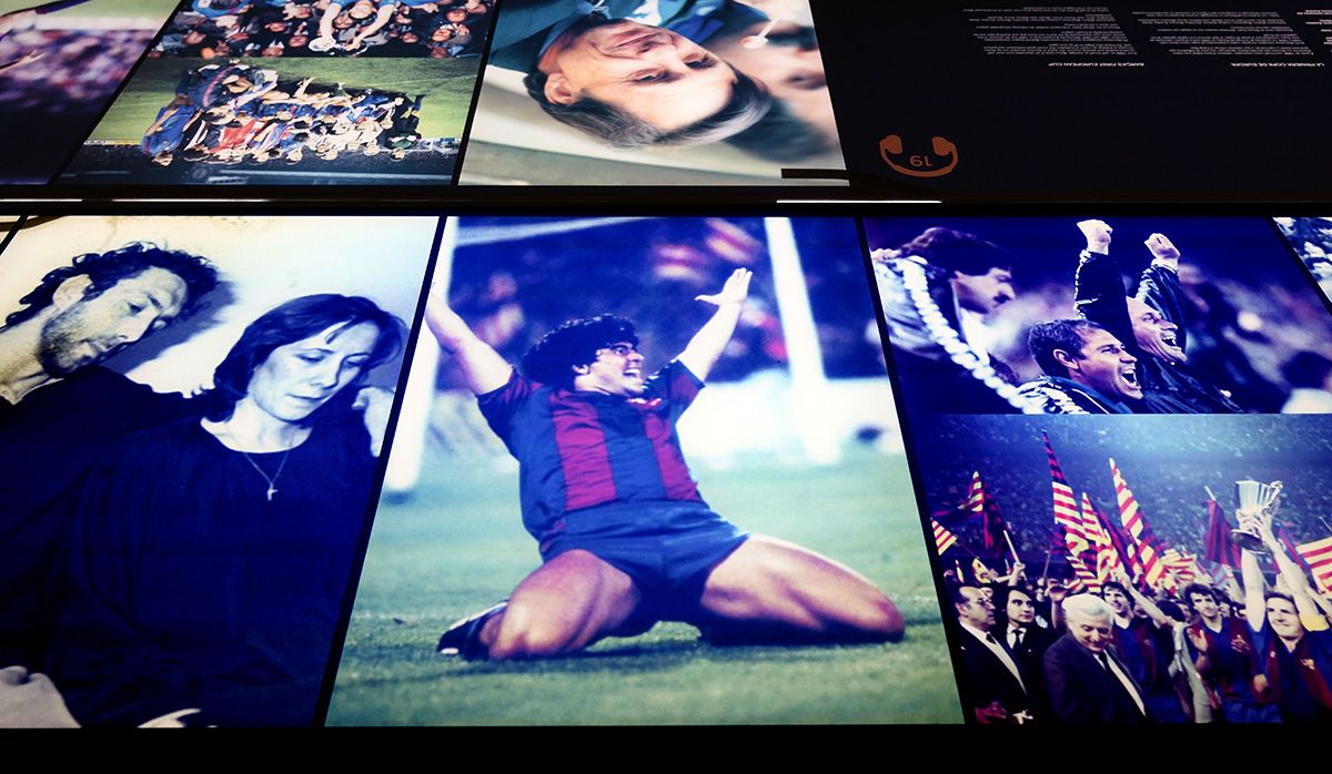 Imagen de Maradona en el Museo del FC Barcelona