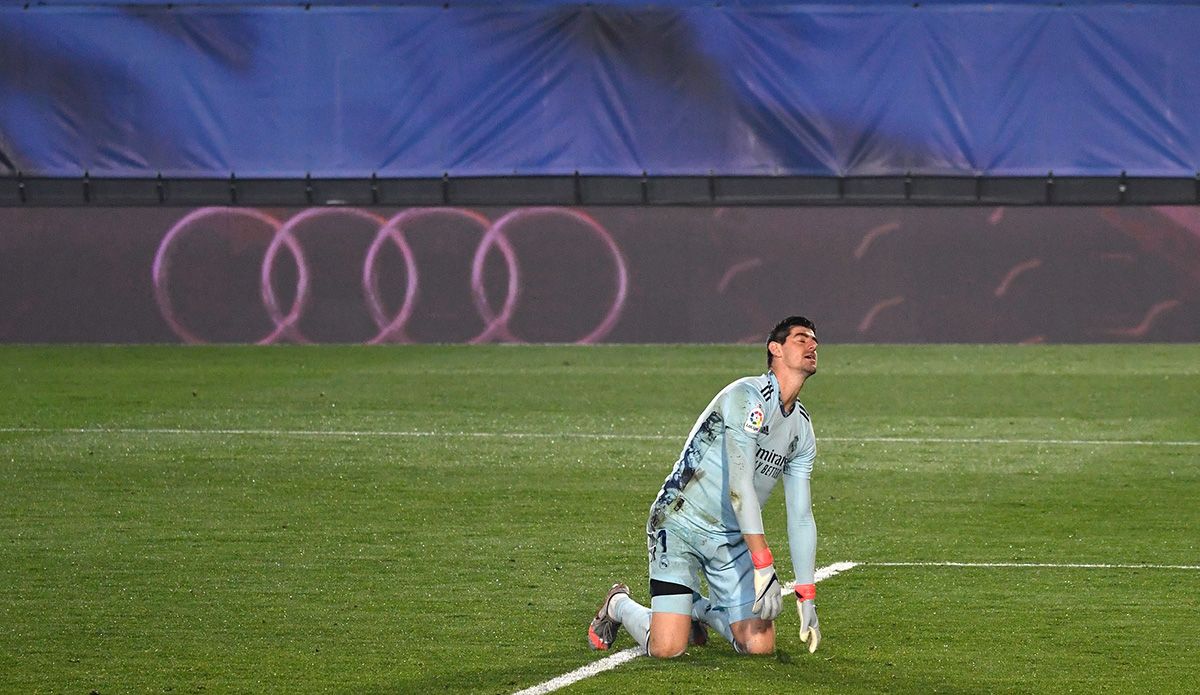 Thibaut Courtois, en un partido con el Real Madrid