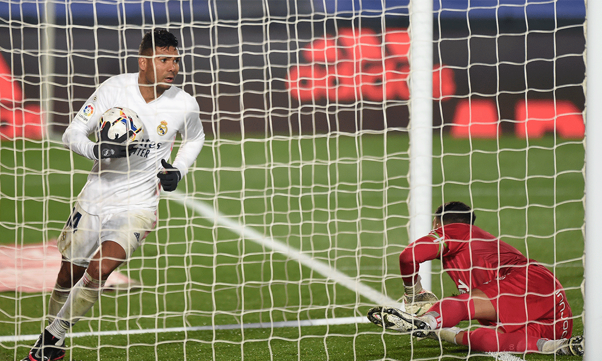 Casemiro, tras marcar un gol con el Real Madrid ante el Alavés
