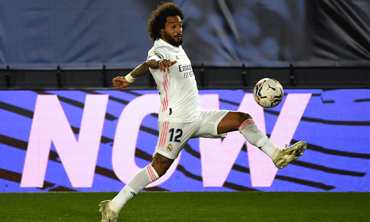 Marcelo, durante la derrota del Real Madrid ante el Alavés