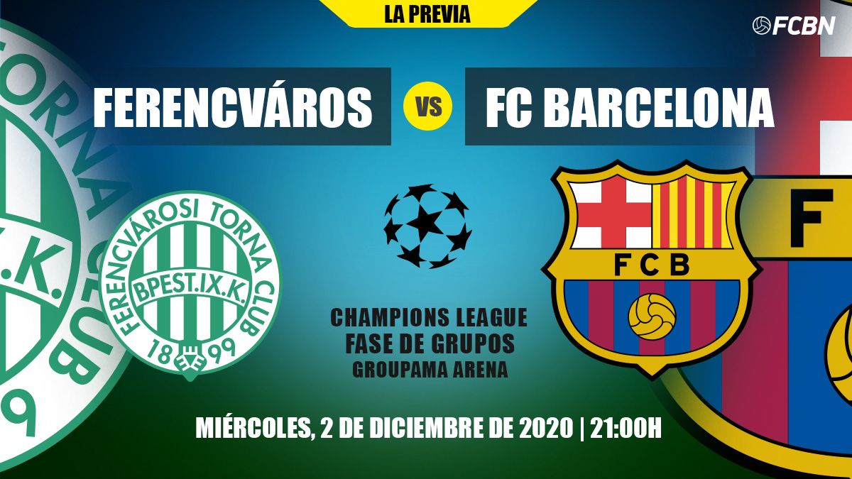 Previous of the Ferencvaros-FC Barcelona of Champions