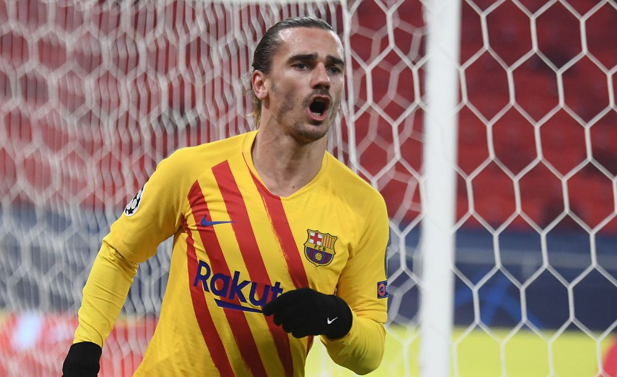 Antoine Griezmann, celebrando el gol marcado contra el Ferencvaros