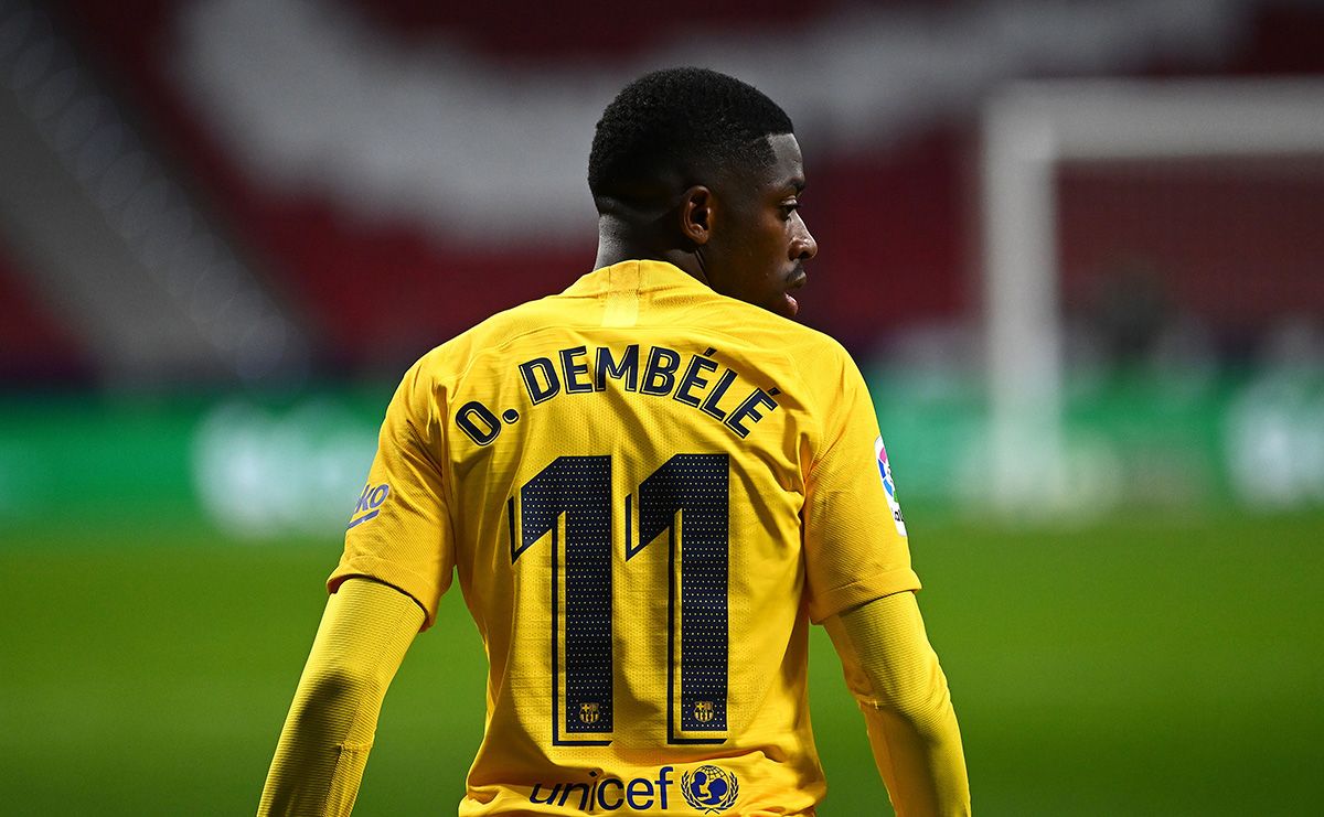 Ousmane Dembélé, durante el partido contra Ferencváros