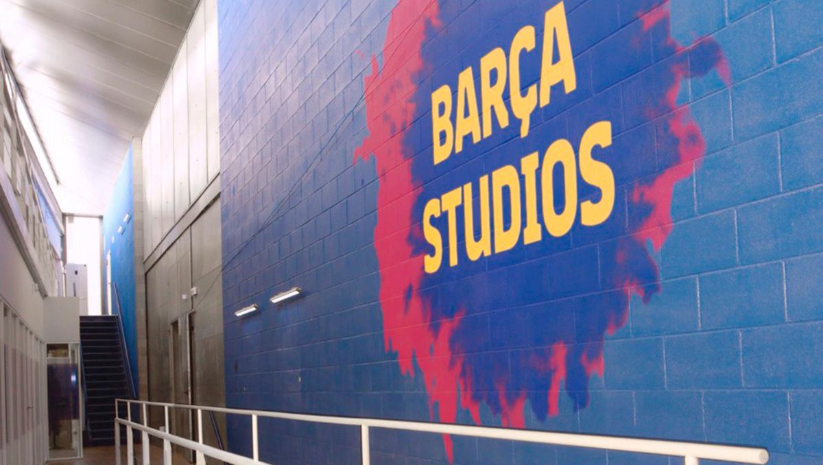 Imagen del acceso a los platós de Barça Studios