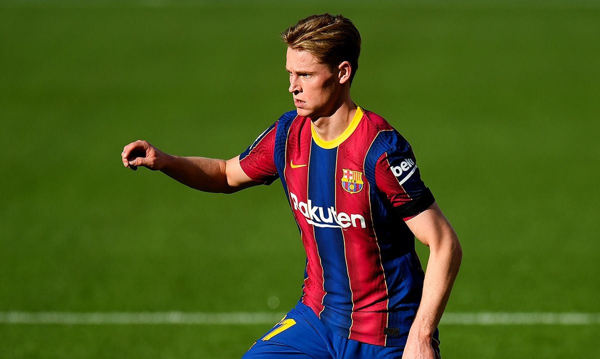 Frenkie de Jong, during a party of the FC Barcelona