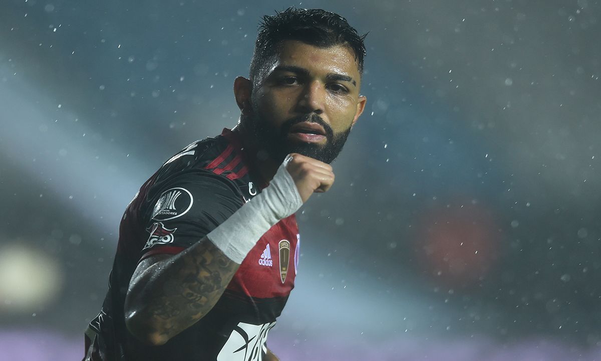 Gabriel Barbosa, in a match with the Flamengo