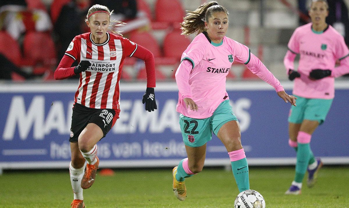 Lieke Martens, during a match against the PSV