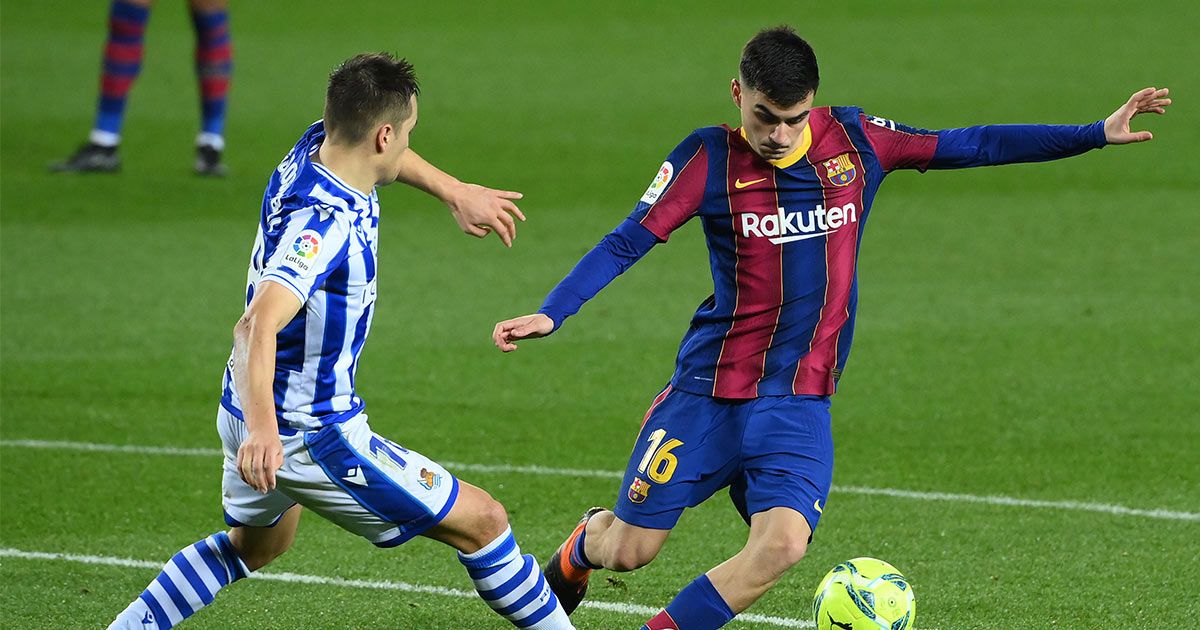 Pedri González, en la victoria del FC Barcelona ante la Real Sociedad