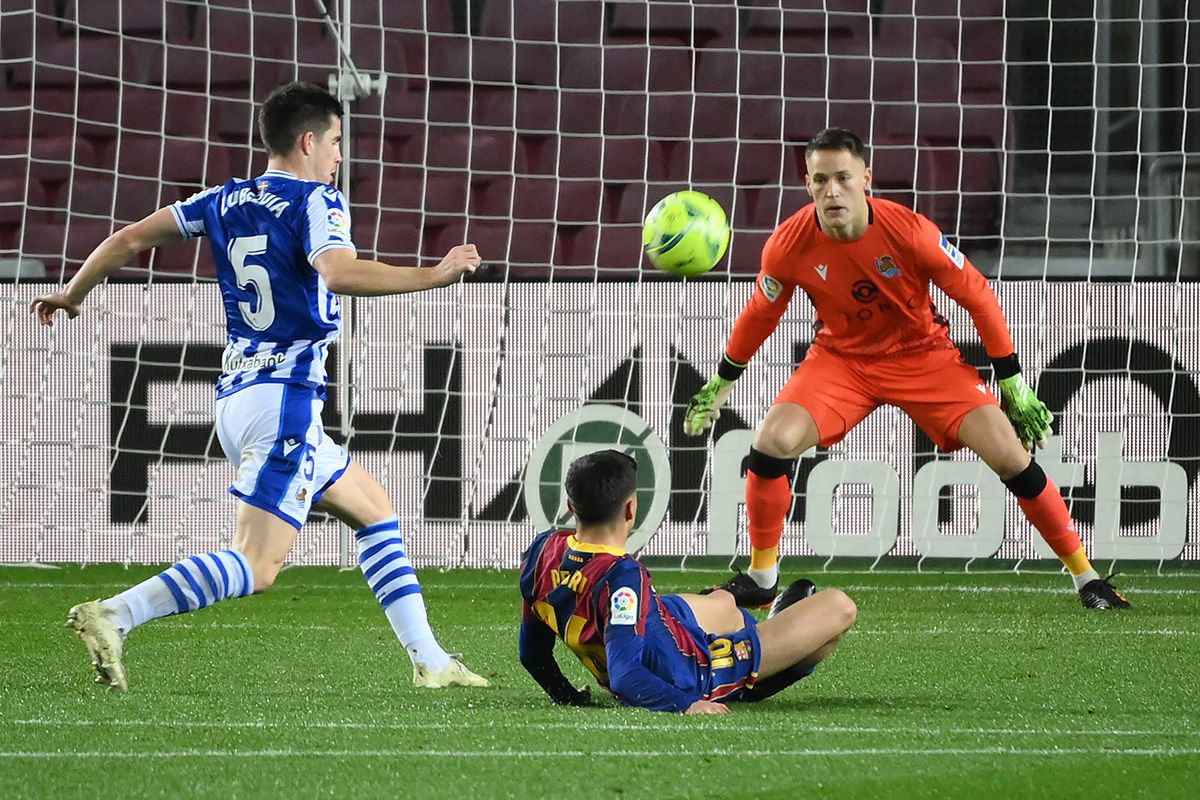 Pedri during the party against the Real Sociedad